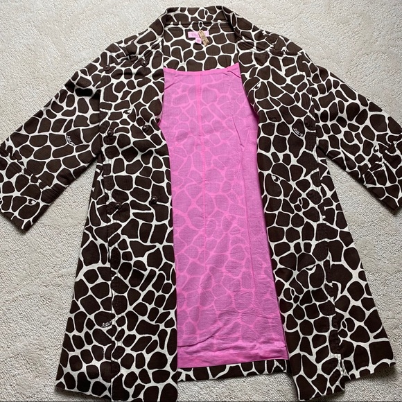 LILLY PULITZER Giraffe Print Coat Dress